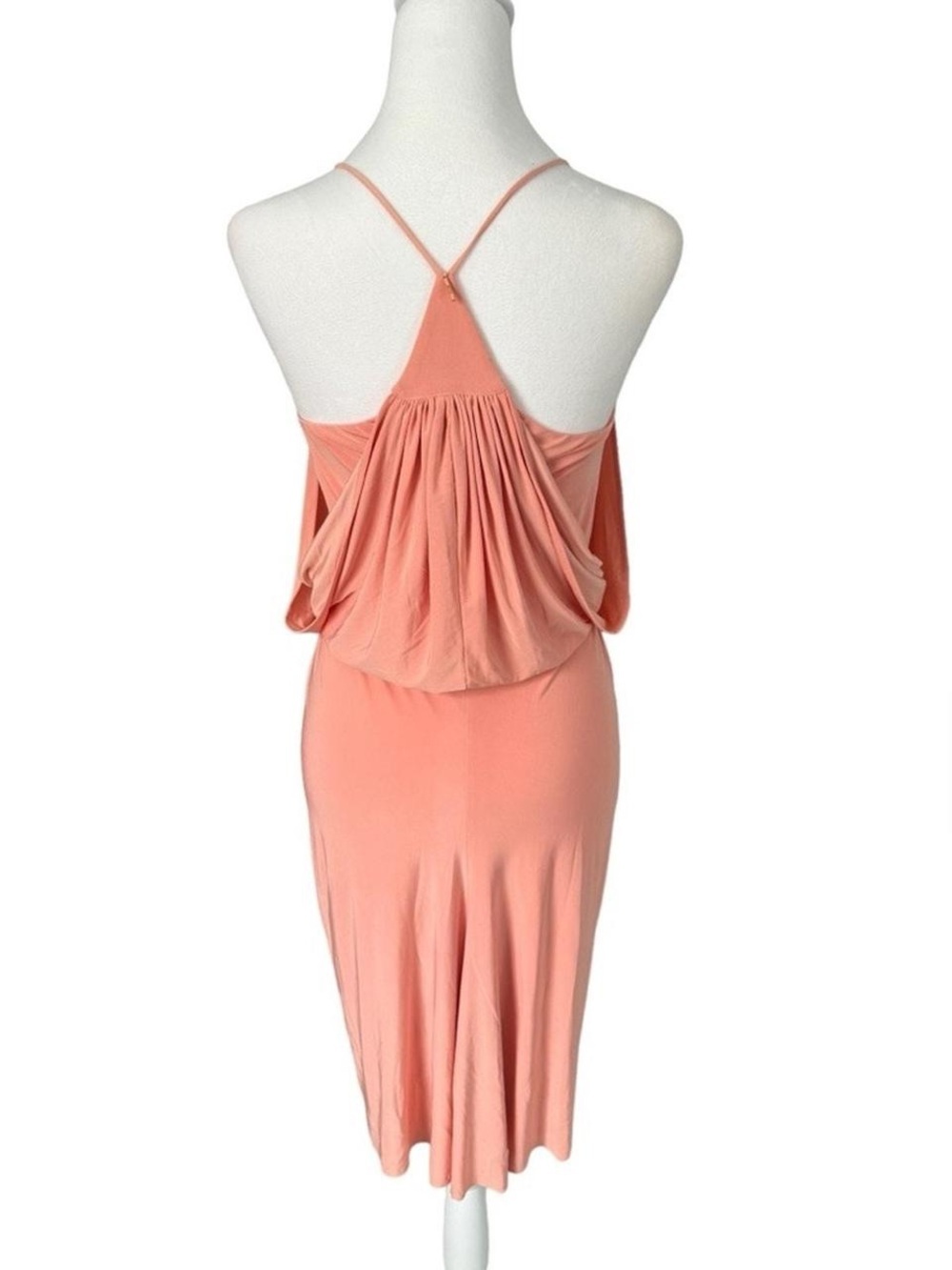 MISA Los Angeles Coral Domino Knot Front Jersey Midi Dress - XS - Picture 3 of 3